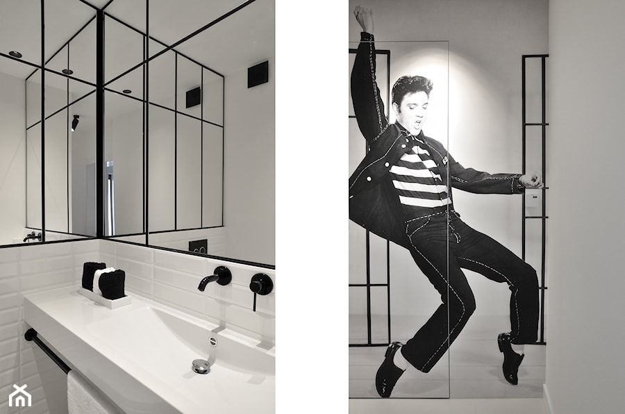 Orlove - Mała bez okna z lustrem z punktowym oświetleniem łazienka, styl nowoczesny - zdjęcie od Ministerstwo Spraw We Wnętrzach