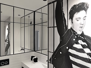 Orlove - Mała bez okna z lustrem z punktowym oświetleniem łazienka, styl nowoczesny - zdjęcie od Ministerstwo Spraw We Wnętrzach