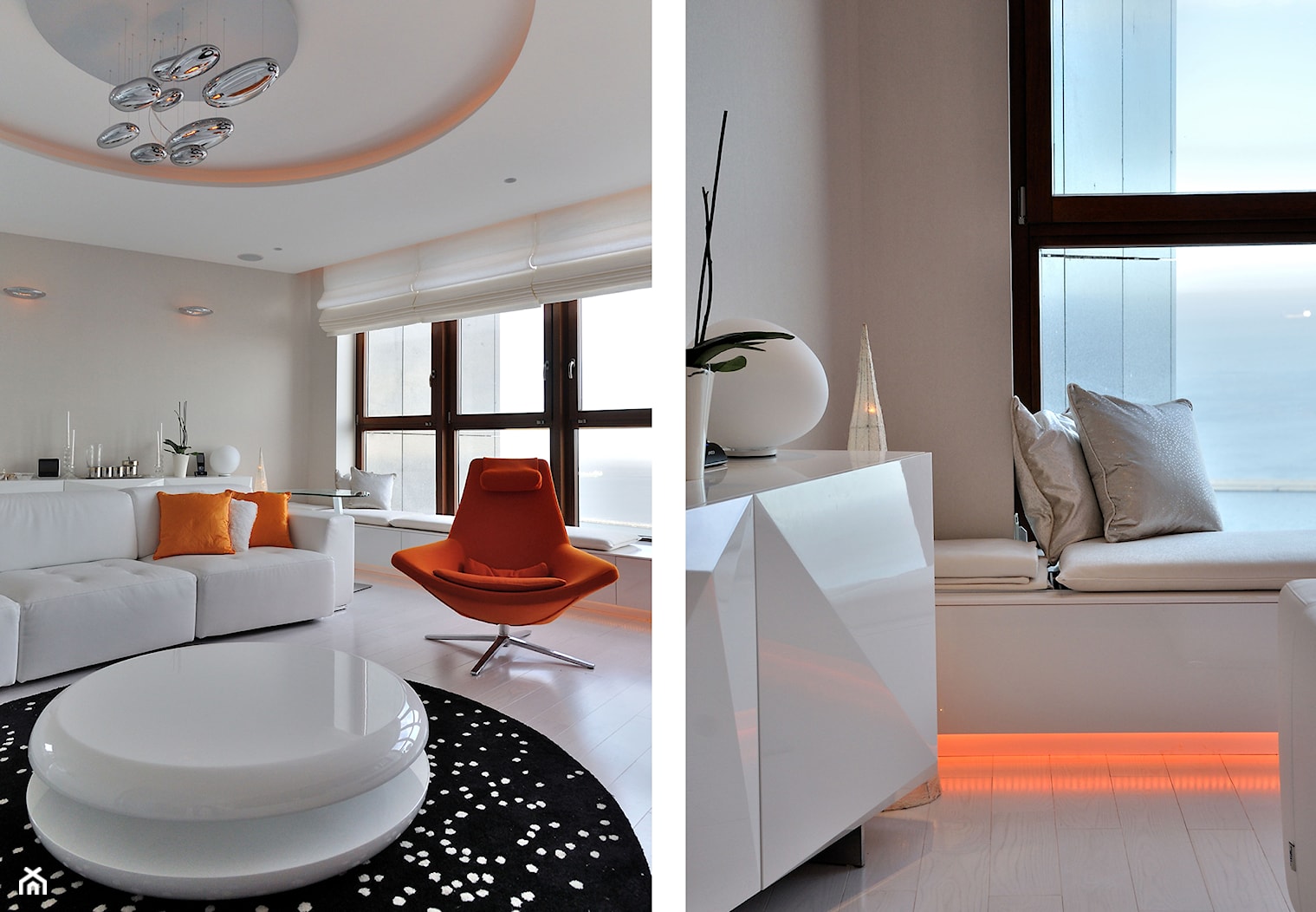 Apartament w Sea Towers - Średni beżowy salon - zdjęcie od Ministerstwo Spraw We Wnętrzach - Homebook