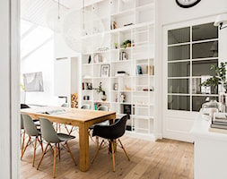 Apartament w Gdańsku - Duża biała jadalnia jako osobne pomieszczenie, styl nowoczesny - zdjęcie od ManaDesign - Homebook
