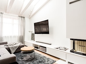 Apartament w Gdańsku - Średni biały salon, styl nowoczesny - zdjęcie od ManaDesign