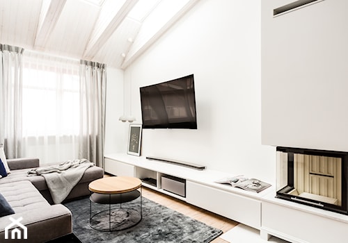 Apartament w Gdańsku - Średni biały salon, styl nowoczesny - zdjęcie od ManaDesign