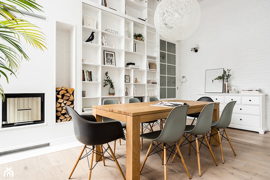 Apartament w Gdańsku - Średnia biała jadalnia jako osobne pomieszczenie, styl nowoczesny - zdjęcie od ManaDesign