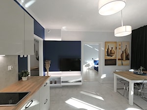 Mieszkanie wakacyjne - Krynica Morska - 44m2 - 2021 - Salon, styl nowoczesny - zdjęcie od Studio86