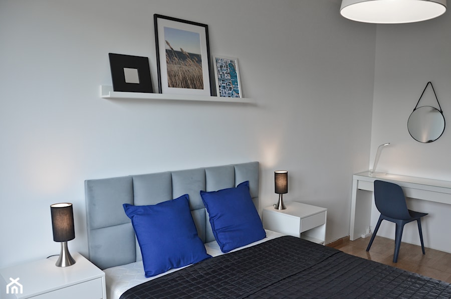 Home Staging - Marina Primore Gdańsk - 70m2 - 2019 - Mała sypialnia, styl nowoczesny - zdjęcie od Studio86