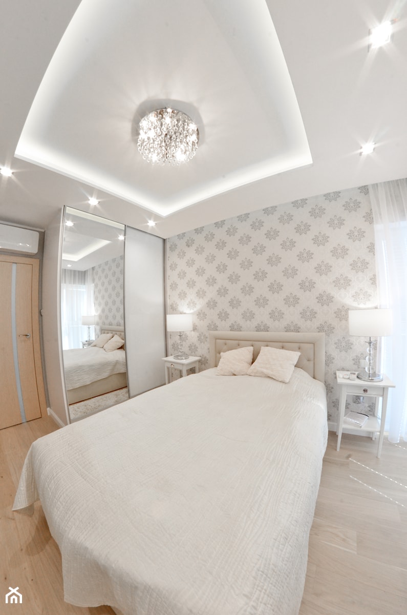 Mieszkanie - Albatross Towers Gdańsk - 74 m2 - 2016 - Mała sypialnia, styl glamour - zdjęcie od Studio86