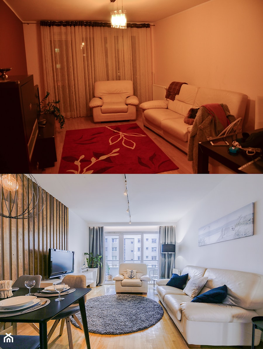 Home Staging - Marina Primore Gdańsk - 70m2 - 2019 - Salon, styl nowoczesny - zdjęcie od Studio86