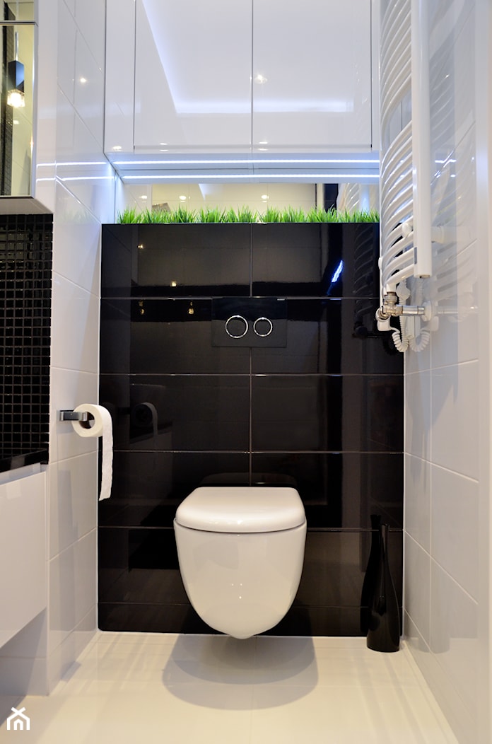 Mieszkanie Gdańsk - 48m2 - 2014 - Mała bez okna łazienka, styl nowoczesny - zdjęcie od Studio86 - Homebook