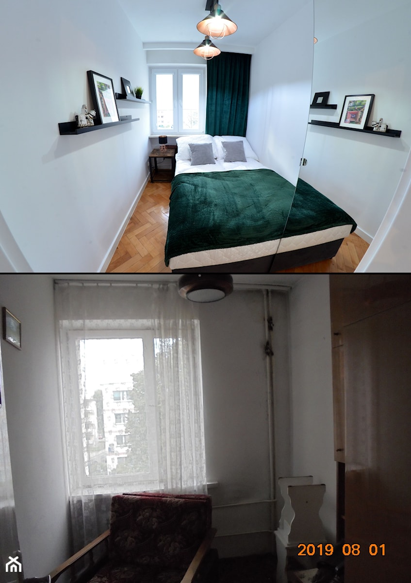 Malbork - metamorfoza mieszkania - Sypialnia, styl nowoczesny - zdjęcie od Studio86