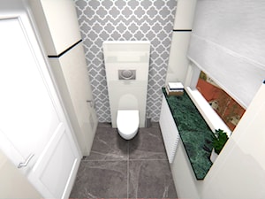 Toaleta z zielonym marmurem - zdjęcie od Jolanta Dybowska - architekt wnętrz