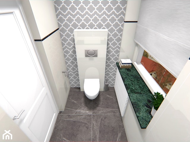 Toaleta z zielonym marmurem