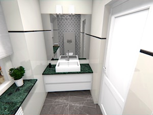 Toaleta z zielonym marmurem - zdjęcie od Jolanta Dybowska - architekt wnętrz