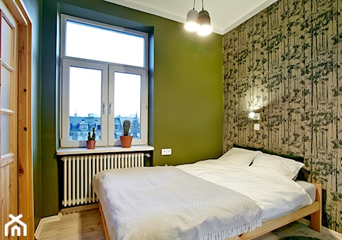 35m2 przy placu Szembeka - Mała zielona sypialnia, styl nowoczesny - zdjęcie od Ola Paszko