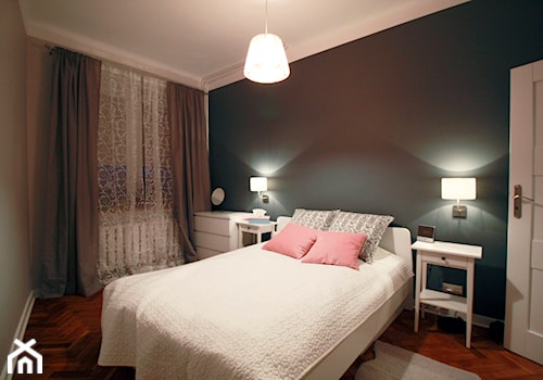 60m2 na Powiślu - Średnia szara sypialnia, styl nowoczesny - zdjęcie od Ola Paszko