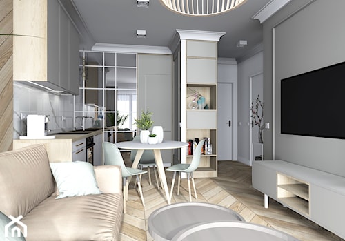 APARTAMENT ŚWINOUJŚCIE - Salon, styl nowoczesny - zdjęcie od KADA WNĘTRZA S.C