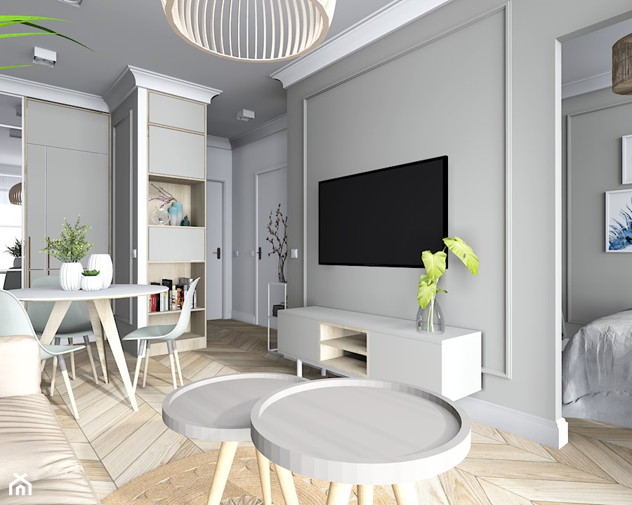 APARTAMENT ŚWINOUJŚCIE - Salon, styl nowoczesny - zdjęcie od KADA WNĘTRZA S.C