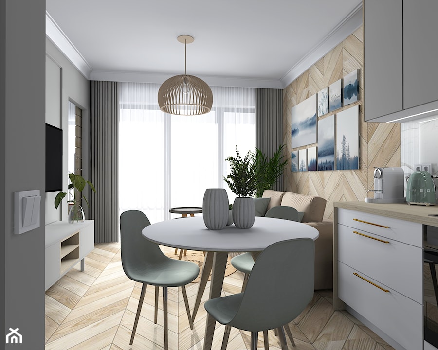 APARTAMENT ŚWINOUJŚCIE - Salon, styl nowoczesny - zdjęcie od KADA WNĘTRZA S.C