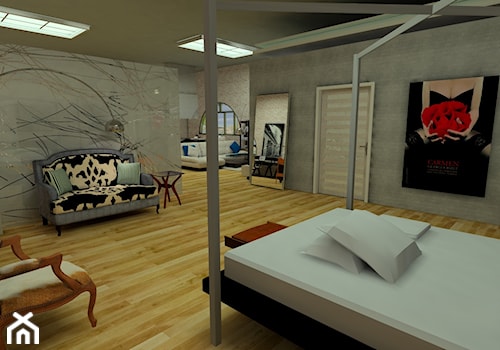 LOFT 1 - Sypialnia, styl nowoczesny - zdjęcie od Studio Wnętrze Pracownia Projektowa