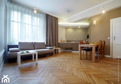 apartament z klimatem królewskiego Krakowa - Salon, styl tradycyjny - zdjęcie od artMOKO