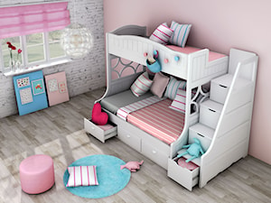 Białe łóżko piętrowe dla dziecka - zdjęcie od elies.pl