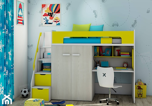 Wielofunkcyjne łóżko dla dziecka z biurkiem i szafą elies - zdjęcie od elies.pl