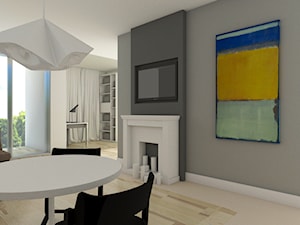 apartament na Żoliborzu - projekt - Salon, styl minimalistyczny - zdjęcie od Projektownia Wnętrz