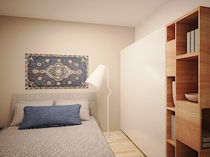 apartament na Żoliborzu - projekt - Sypialnia, styl minimalistyczny - zdjęcie od Projektownia Wnętrz