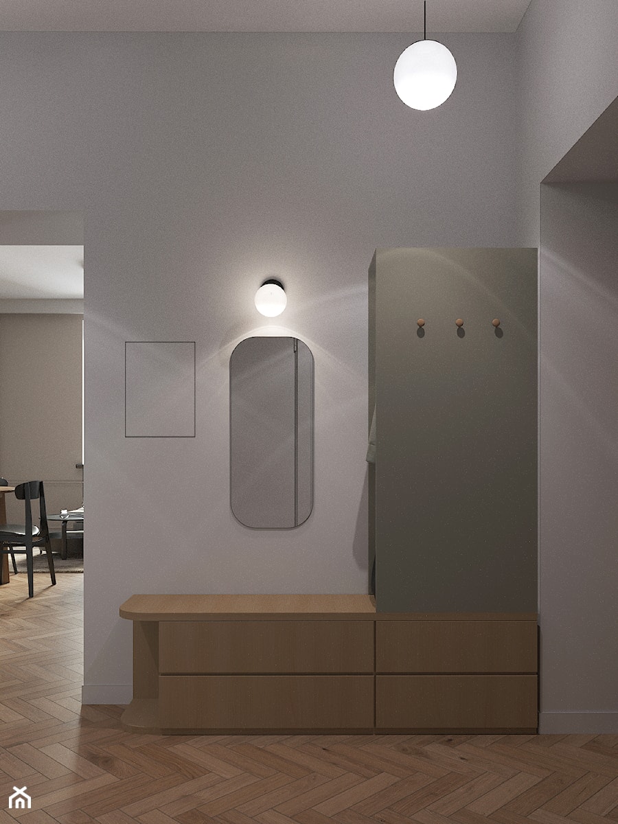 Małe mieszkanko na Pradze - Hol / przedpokój, styl minimalistyczny - zdjęcie od Projektownia Wnętrz