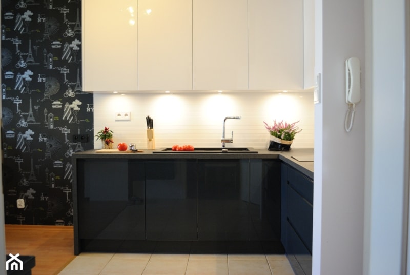 kawalerka - Kuchnia, styl minimalistyczny - zdjęcie od Projektownia Wnętrz