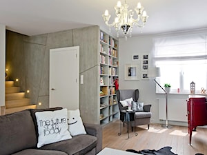 Projekt wnętrz salonu w nowoczesnym stylu. - zdjęcie od M4 Michał Strawa Studio Design