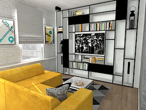SOFT LOFT - Mały biały szary salon, styl nowoczesny - zdjęcie od Formacja Projekt
