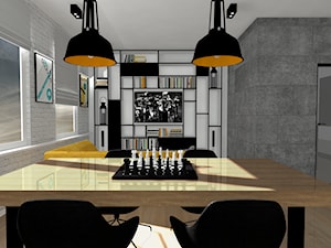 SOFT LOFT - Średnia biała jadalnia w salonie, styl nowoczesny - zdjęcie od Formacja Projekt
