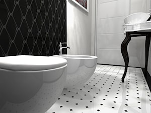 TOALETA GLAMOUR - Mała łazienka, styl glamour - zdjęcie od Wizja Wnętrza - projekty i aranżacje