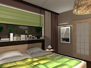 Wizualizacja sypialni w stylu eko.