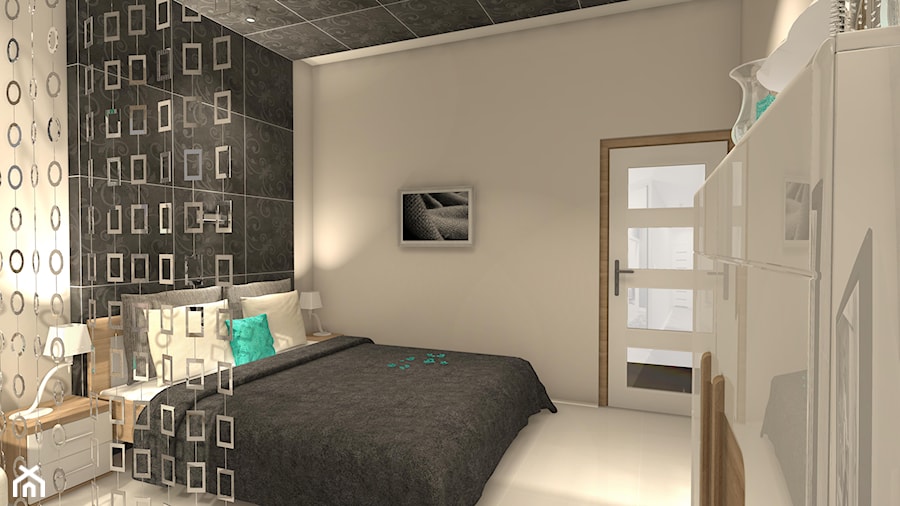 Mały Apartament w Afryce. - Sypialnia, styl nowoczesny - zdjęcie od Wizja Wnętrza - projekty i aranżacje