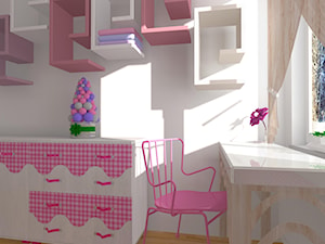 Aranżacja pokoju dla 3-letniej dziewczynki. - Pokój dziecka, styl nowoczesny - zdjęcie od Wizja Wnętrza - projekty i aranżacje