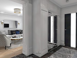 Apartament w Bolesławcu - Średni szary z marmurem na podłodze hol / przedpokój, styl glamour - zdjęcie od Pracownia Wnętrza