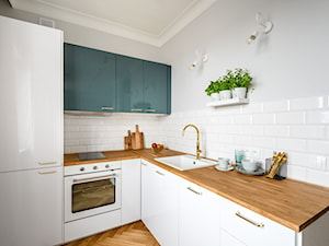 Kuchnia w stylu skandynawskim w kształcie litery L - zdjęcie od Dorota Skubis Studio Wnętrz