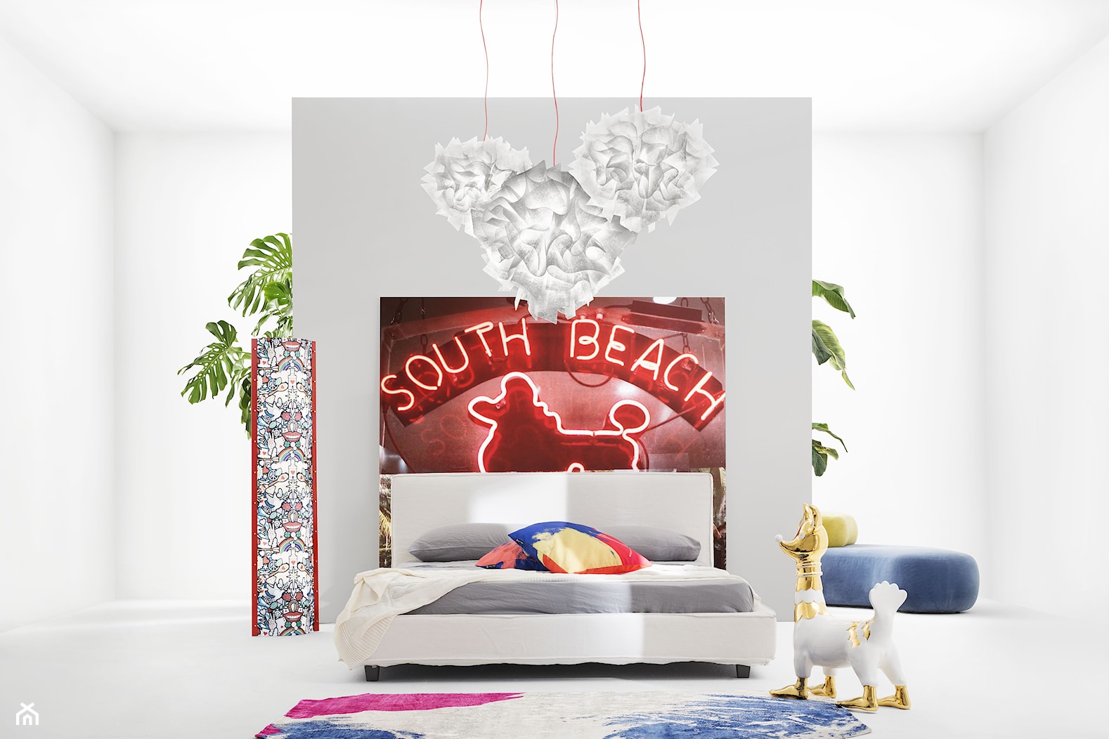 Neonowa sypialnia - zdjęcie od KODY Wnętrza Design & Concept Store - Homebook