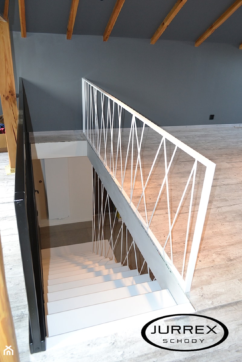 Innowacyjne białe schody - Schody, styl minimalistyczny - zdjęcie od SCHODY JURREX