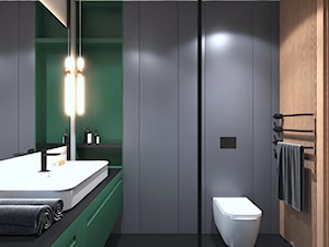 Projekt łazienki z zielenią - Łazienka, styl nowoczesny - zdjęcie od Pracownia projektowania wnęrz Loci