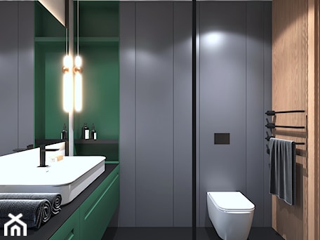 Aranżacje wnętrz - Łazienka: Projekt łazienki z zielenią - Łazienka, styl nowoczesny - Pracownia projektowania wnęrz Loci. Przeglądaj, dodawaj i zapisuj najlepsze zdjęcia, pomysły i inspiracje designerskie. W bazie mamy już prawie milion fotografii!