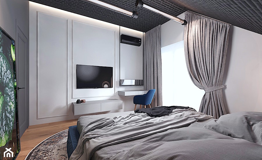 Sypialnia w domu jednorodzinnym - Sypialnia, styl nowoczesny - zdjęcie od Pracownia projektowania wnęrz Loci