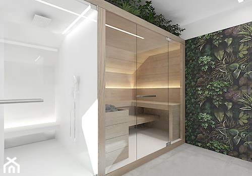 projekt 6 - Średnia bez okna z punktowym oświetleniem łazienka, styl nowoczesny - zdjęcie od Pracownia projektowania wnęrz Loci