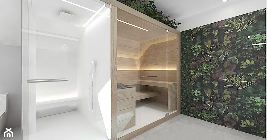 projekt 6 - Średnia bez okna z punktowym oświetleniem łazienka, styl nowoczesny - zdjęcie od Pracownia projektowania wnęrz Loci