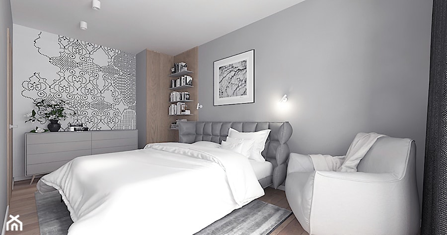 projekt 3 - Sypialnia, styl nowoczesny - zdjęcie od Pracownia projektowania wnęrz Loci