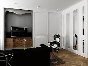 projekt 4 - Mały biały salon, styl nowoczesny - zdjęcie od Pracownia projektowania wnęrz Loci