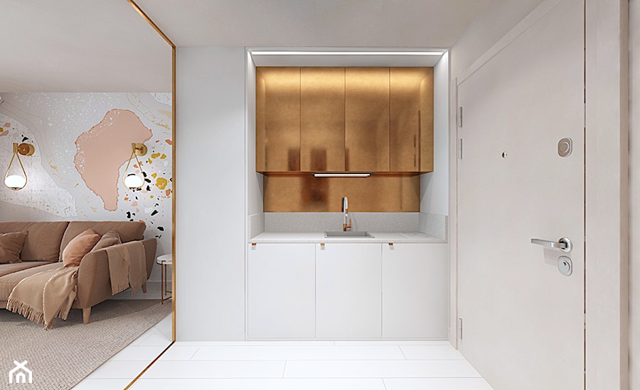 Mały apartament pod wynajem - Kuchnia, styl nowoczesny - zdjęcie od Pracownia projektowania wnęrz Loci