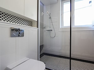 MIESZKANIE KRAKÓW - Mała łazienka z oknem, styl nowoczesny - zdjęcie od 3deko