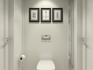 ŁAZIENKI - Mała na poddaszu bez okna z punktowym oświetleniem łazienka, styl tradycyjny - zdjęcie od 3deko
